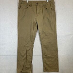 Buffalo David Bitton SAM-X Pants Mens 38x30 Slim Straight Stretch Khaki